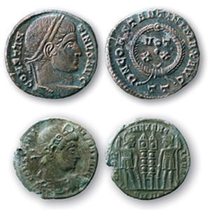 Spätrömische Münzen